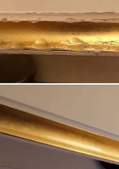 Реставрация и золочение белой столешницы Столешницы